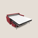 Divano Letto 3 Posti 196x102x97 cm in Tessuto Rosso