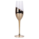 Set 6 Bicchieri da Champagne Chic Flûte in Vetro VdE Tivoli 1996 Trasparente e Gold