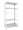 Scaffale a Incastro RAKO 100x40x187 cm 5 Ripiani Portata 150 kg in Metallo Bianco
