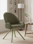 Sedia Stoccolma A Verde Set 2 Pz 58x53x85 cm in Compensato e Spugna e Ferro e Poliestere Verde      