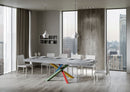 Tavolo Allungabile 130-390x90x77 cm Volantis Premium Cemento Telaio 4B 
