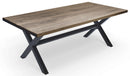 Tavolo da Giardino 200x100x71 cm in Acciaio Taddei Adhara Grigio