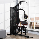 Stazione Fitness Multifunzione 170x104x205 cm in Acciaio per Allenamento Corpo Nero