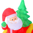 Babbo Natale con Renne Gonfiabile a LED 210x80x120 cm 