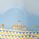 Letto per Bambini con Sponde 143x74x59 cm Fantasia Spaziale Azzurro  