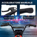 Moto Elettrica per Bambini con Acceleratore Manuale 2 Velocità 8-16km/h Rosso  