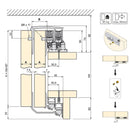 Binario per Porte Scorrevoli per Armadio 230 cm Spessore 20 mm Chiusura Soft con Kit di Accessori Emuca Anodizzato opaco