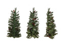 Mini Albero di Natale Artificiale Abete da Parete H90 cm con Pigne 78 Tips Verde