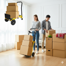 Carrello Portapacchi Pieghevole Piattaforma Multifunzione Porta Pacchi in Acciaio Giallo