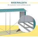 Legnaia 240x 86x160 cm in Acciaio Verde