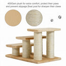 Scaletta per Gatti 3 Gradini 45x35x34 cm Beige