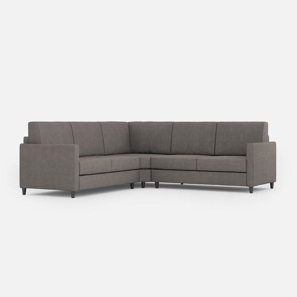 Divano Angolare 5 Posti 241x241x85 cm Karay in Tessuto Grigio prezzo