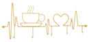 Appendiabiti da Muro Breakfast Oro 60x3,8x26,7 cm in Metallo Oro      
