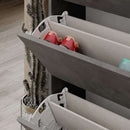 Scarpiera quattro ante a ribalta 73x26x82,5 cm retro grey