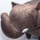Sgabello Pouf Poggiapiedi per Bambini 65x34x37 cm Elefante Marrone Divina Home