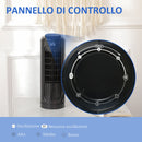Ventilatore a Colonna Oscillante da Scrivania Ø11x32,5 cm 3 Velocità in ABS Nero