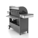 Barbecue a Gas GPL 6 Fuochi + 1 Fornello Laterale Ompagrill Indianapolis 7/B in Acciaio Inox
