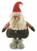 Pupazzo Babbo Natale in Tessuto Gambe Allungabili H120 cm Soriani