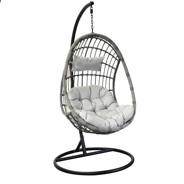 sconto Dondolo Pensile da Giardino 101x101xh200 cm con Cuscini Milton Antracite