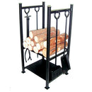 Portalegna in Acciaio Verniciato con Attrezzi per Camino Porta Legna Caminetto 36X32X72 Cm