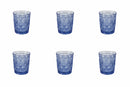 Set 6 Bicchieri Ø8,9x9 cm in Vetro Villa d'Este Home Tivoli Blu