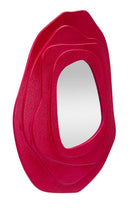 Specchio da Muro Dalia Fuxia 90x4x97 cm in MDF e Specchio Fucsia      
