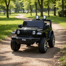 Macchina Elettrica per Bambini Fuoristrada Jeep Wrangler Rubicon 12V con Telecomando Nero