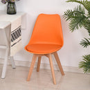 Set 2 Sedie in Similpelle Gambe in Legno  Arancioni