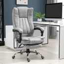 Sedia Poltrona Presidenziale da Ufficio 62x67x113-120 cm Massaggiante Riscaldante Grigia