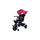 Passeggino Triciclo con Sedile Girevole 65x47x110 cm con Cappotta e Cestini Fucsia