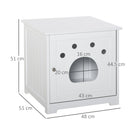 Cuccia per Gatti e Piccoli Cani 48x51x51 cm in MDF  Bianco