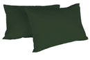 Coppia di Federe 52x82 cm in Cotone Tinta Unita Verde Oliva