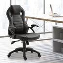 Sedia da Gaming Ergonomica in Similpelle Regolabile Nera 