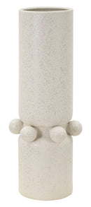 Vaso Ceramica Bubbles Ø15,5x41 cm in Ceramica Crema      