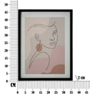 Stampa con Cornice Face C 35x2x47 cm in MDF e Vetro Multicolor      