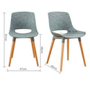 Set 4 Sedie in Polipropilene 46x81x47 cm Gambe in Faggio Nest Grigio