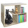 Tavolino Design Moderno 5 Ripiani 60x30x50cm Casa Ufficio Beige