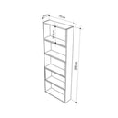 Libreria 72x22x200 cm Wish estensibile angolare bianca