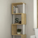 Libreria 161x35x30 cm Design Moderno Scaffale Modulare 5 Ripiani in MDF Quercia     