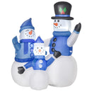 Pupazzi di Neve Gonfiabili H120 cm Luminosi con LED Blu