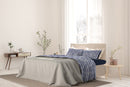 Set Lenzuola con Stampa Sopra Sotto e Federe Jeans Stripes