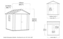 Casetta Box da Giardino 230x230x246 cm Keter Signature Apex 757/775 in Resina Effetto Legno Noce