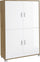 Mobile Multiuso 4 Ante 107x162x41 cm Olmo Chiaro/Bianco Lucido