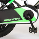 Bicicletta per Bambini 12" Stabilizzatori e Freni Caliper Verde   