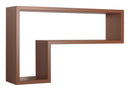 Mensola da Parete a Forma di L 61x37x15,5 cm in Fibra di Legno Lettera Ciliegio