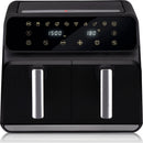Double Air Fryer Friggitrice Aria Calda Doppio Cestello 8L  Display Digitale 1700W Sync Finish Nero      