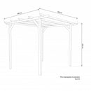 Pergola 300x300x250 h cm in Legno Marrone