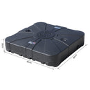 Base per Ombrellone da Giardino Ø46 Riempibile 125 kg 4 Rotelle Nero 84x84x19 cm 