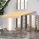 Tenda da Sole Avvolgibile a Parete 3x2.5m Arancione e Bianco 