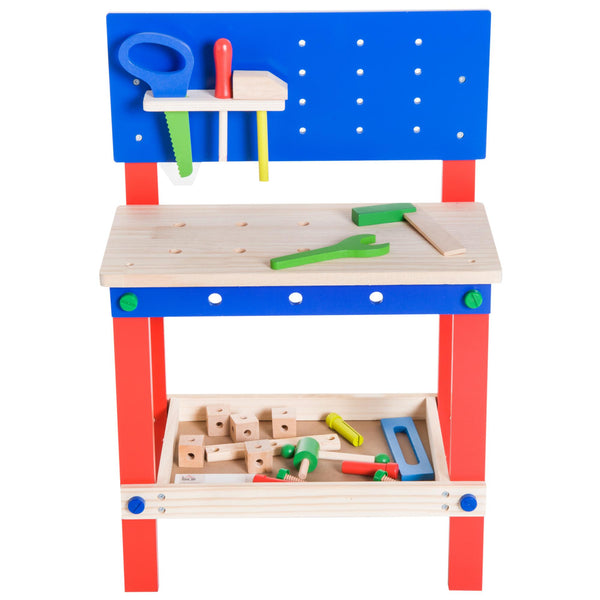 Banco da Lavoro Giocattolo in Legno per Bambini con 20 Accessori online